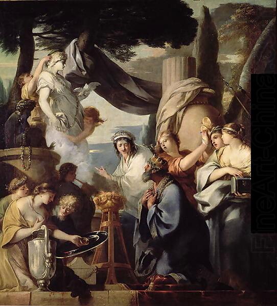 Sebastien Bourdon Solomon making a sacrifice to the idols oil painting picture